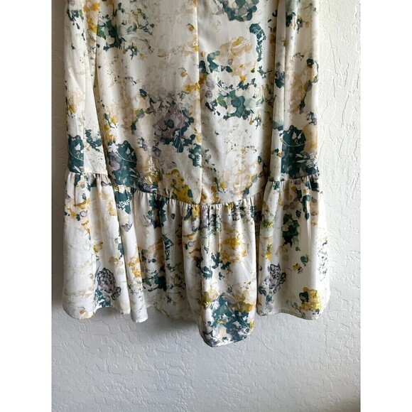 A New Day Short Sleeve Tie-Dye V-Neck Flare Dress Womens Size S White - Picture 14 of 16